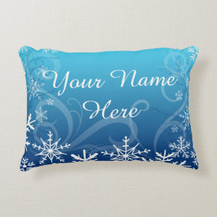 Arctic Frozen Snowdrift Personalized Decorative Pillow