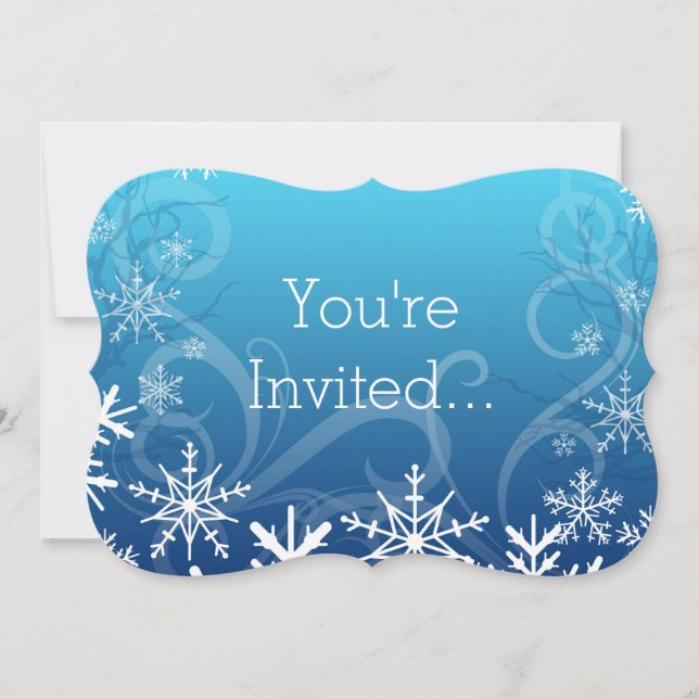 Arctic Frozen Snowdrift Personalized Invitation (Front)