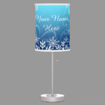Arctic Frozen Snowdrift Personalized Table Lamp