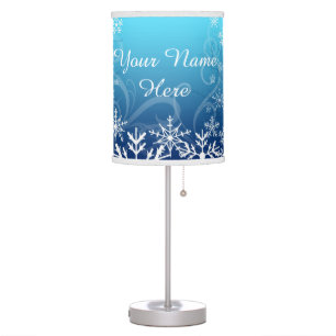 Arctic Frozen Snowdrift Personalized Table Lamp