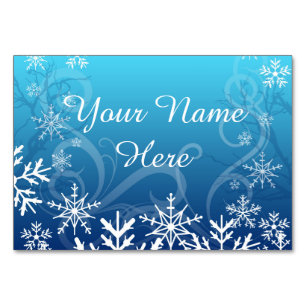 Arctic Frozen Snowdrift Personalized Table Number