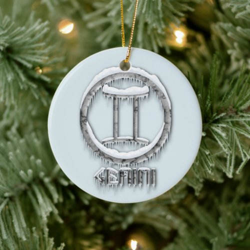 Arctic Gemini Ceramic Ornament