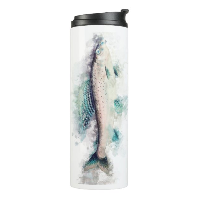 Arctic grayling Family Fishing Road Trip Vacation Thermal Tumbler (Rotated Left)