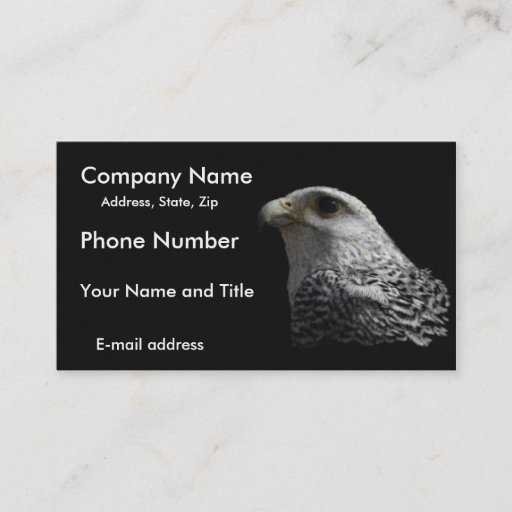 Customizable Arctic Gryfalcon Business Card Templates