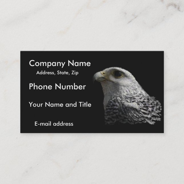 Arctic Gyrfalcon Business Card (Front)