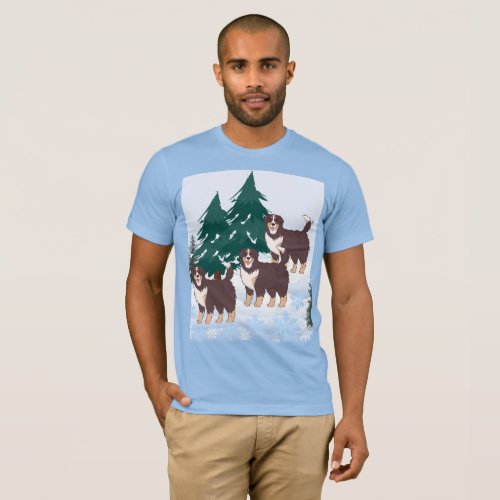 Arctic Husky Brown Alaskan Malamute Tee for Him