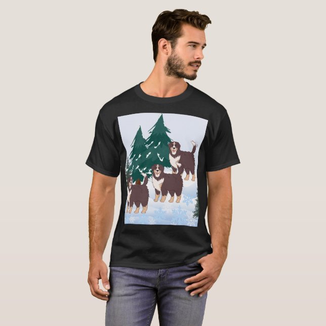 Arctic Husky, Brown Alaskan Malamute Tee For Him (Front Full)