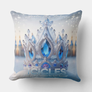 Arctic Ice Palace/Icicles/Throw Pillow