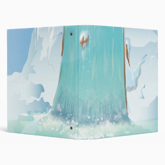 Arctic Ice Waterfall 3 Ring Binder
