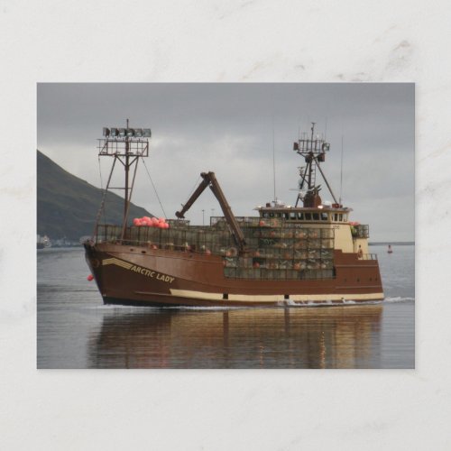 Arctic Lady Crab Boat in Dutch Harbor AK Postcard