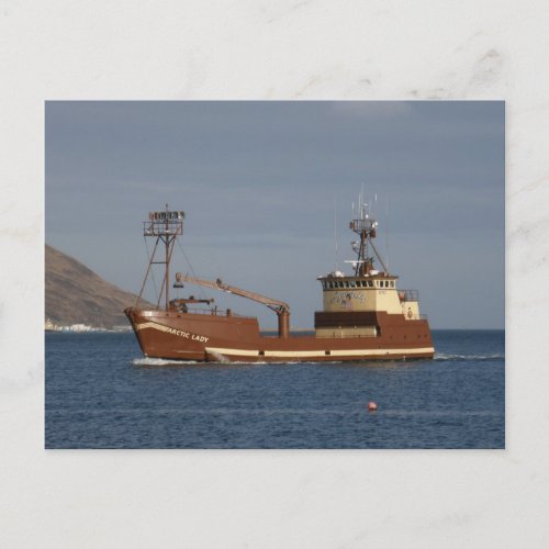 Arctic Lady Crab Boat in Dutch Harbor Alaska Postcard