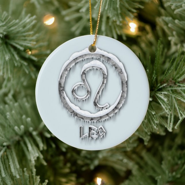 Arctic Leo Ceramic Ornament (Tree)