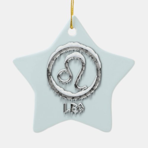 Arctic Leo Ceramic Ornament