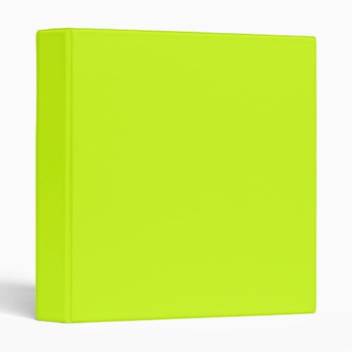 Arctic lime solid color  3 ring binder