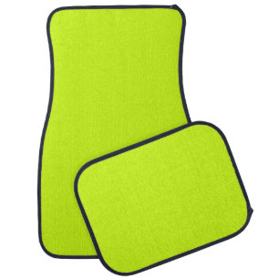 Arctic lime (solid color) car floor mat