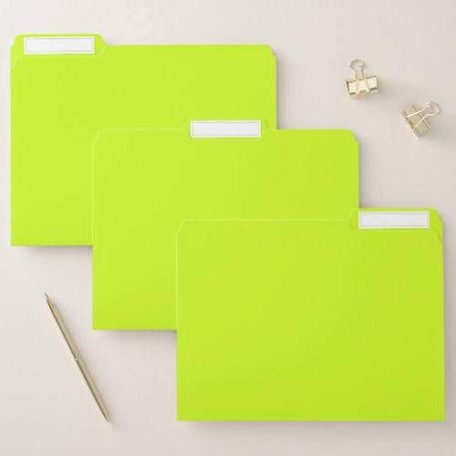 Arctic lime solid color  file folder