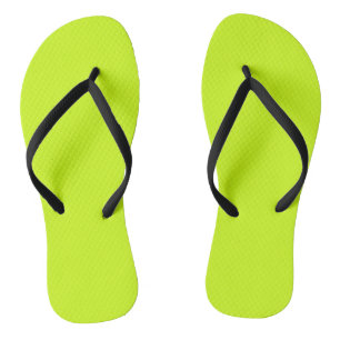 Arctic lime (solid color) flip flops