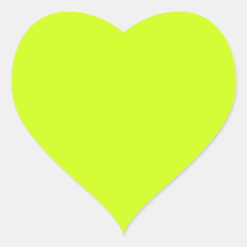 Arctic lime solid color  heart sticker