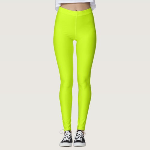 Arctic lime solid color  leggings