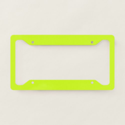 Arctic lime solid color  license plate frame