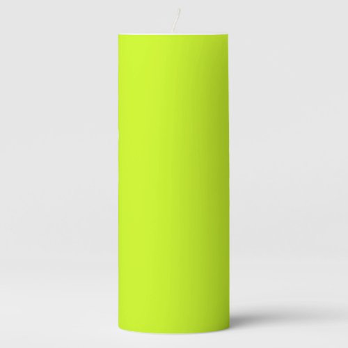 Arctic lime solid color  pillar candle