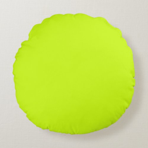 Arctic lime solid color  round pillow