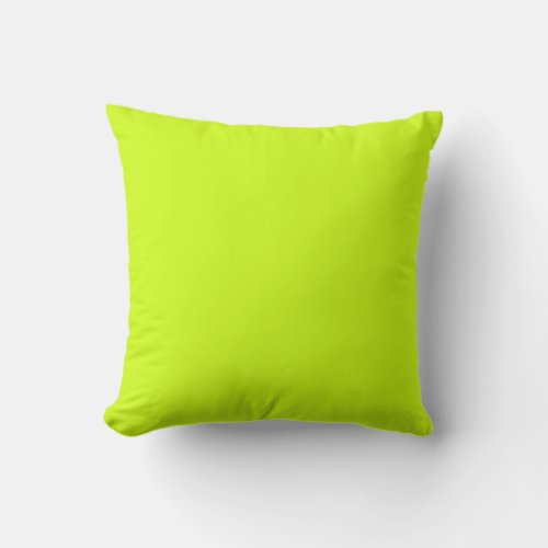 Arctic lime solid color  throw pillow