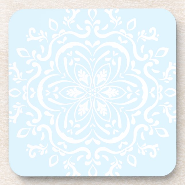 Arctic Mandala Beverage Coaster (Front)