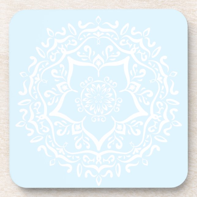 Arctic Mandala Drink Coaster (Front)