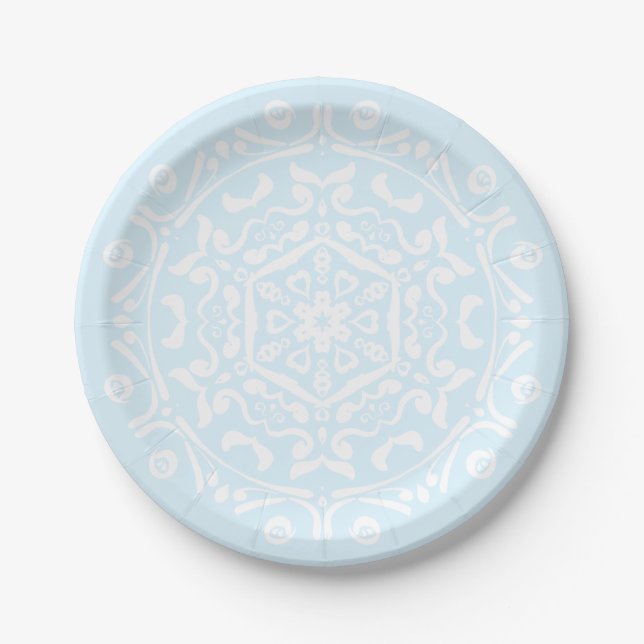 Arctic Mandala Paper Plates (Front)