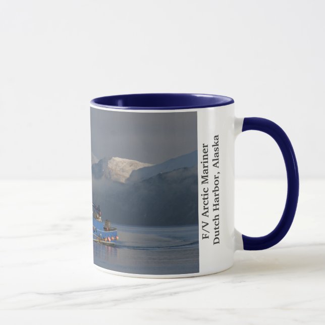 Arctic Mariner, Crab Boat in Dutch Harbor, AK Mug (Right)