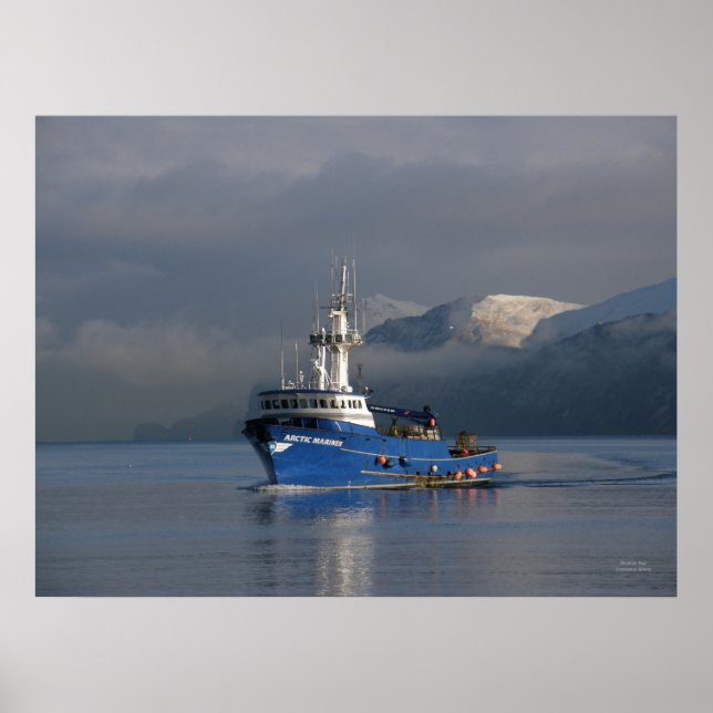 Arctic Mariner, Crab Boat in Dutch Harbor, Alaska Poster (Front)