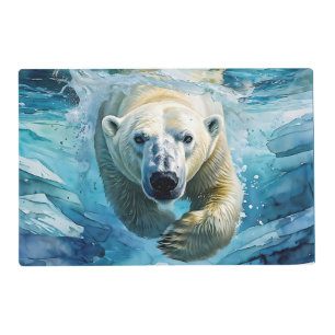 Arctic Mirage: The Swimming Monarch Placemat