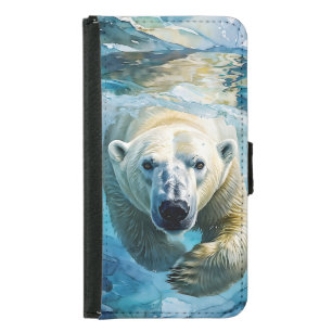 Arctic Mirage: The Swimming Monarch Samsung Galaxy S5 Wallet Case