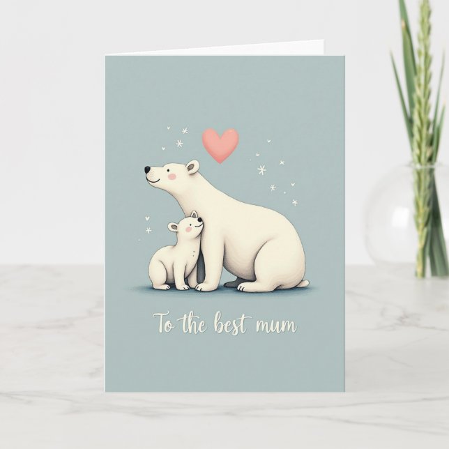 Arctic Mum Love Mothers Day Card (Front)