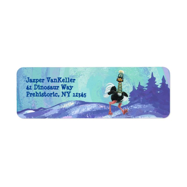 Arctic Ostrich on the Run Label (Front)