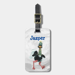 Arctic Ostrich on the Run Luggage Tag