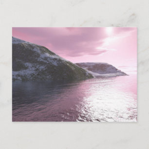 Arctic Pink Sunrise Postcard by Tamara Ward