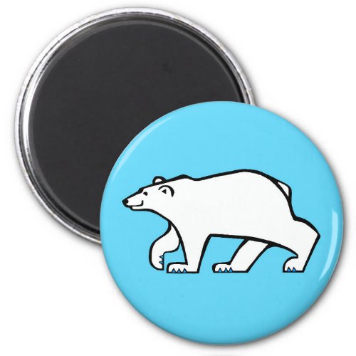 Arctic POLAR BEAR _Endangered animal _Ice blue Magnet