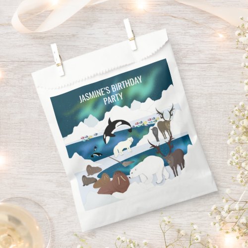 Arctic Polar Bear Reindeer Walrus Orca Narwhal Fox Favor Bag
