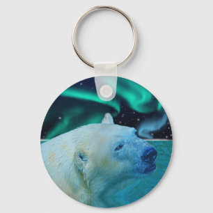 Arctic Polar Bear Wildlife Gift Keychain