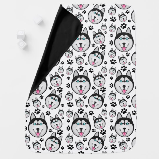 Arctic Puppy Siberian Husky Big Sled Dog Baby Blanket