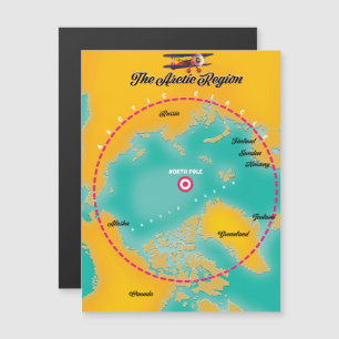 Arctic Region north pole map