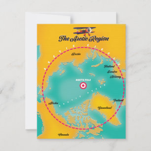 Arctic Region north pole map