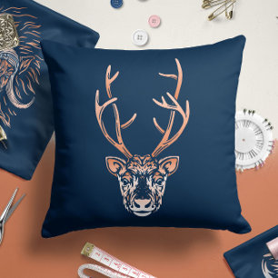 Arctic Reindeer Pillow   Reindeer Throw Pillow