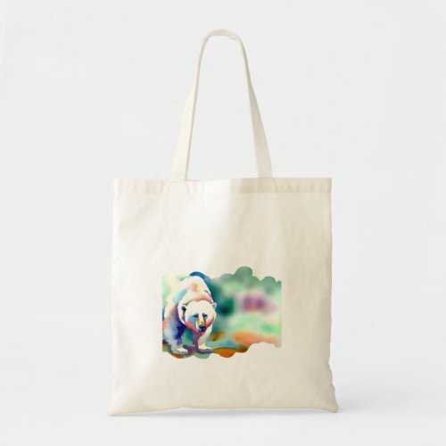 Arctic Sea Bear AREF1417 _ Watercolor Tote Bag