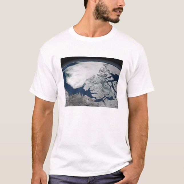 Arctic sea ice above North America T-Shirt (Front)