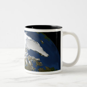 Arctic sea ice in 2005 Two-Tone coffee mug