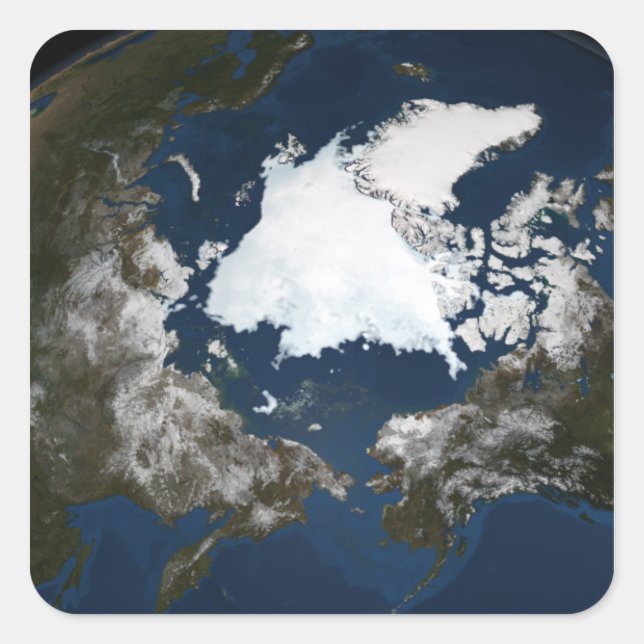 Arctic sea ice square sticker (Front)