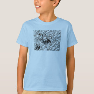 Arctic Sea Monster & Sailing Ship T-Shirt